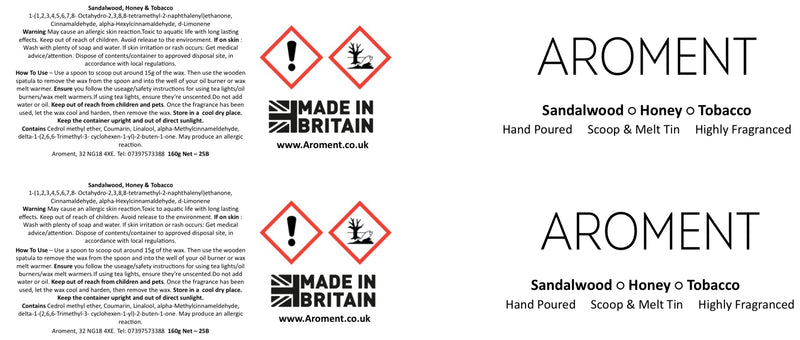 (Copy) Sandalwood, Honey & Tobacco - AROMENT