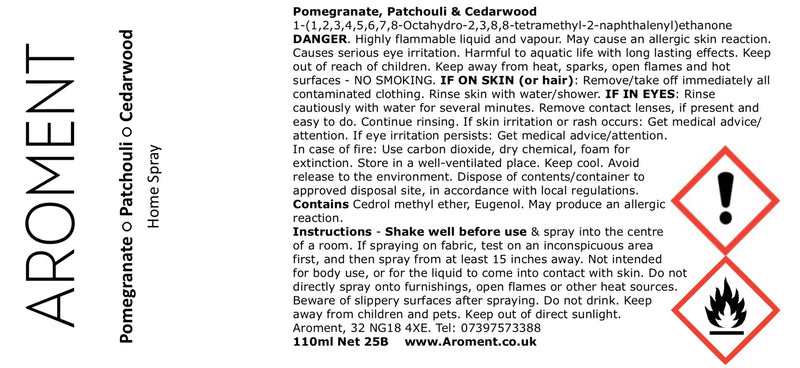 Pomegranate, Patchouli & Cedarwood - AROMENT