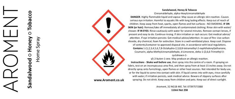 (Copy) Sandalwood, Honey & Tobacco - AROMENT