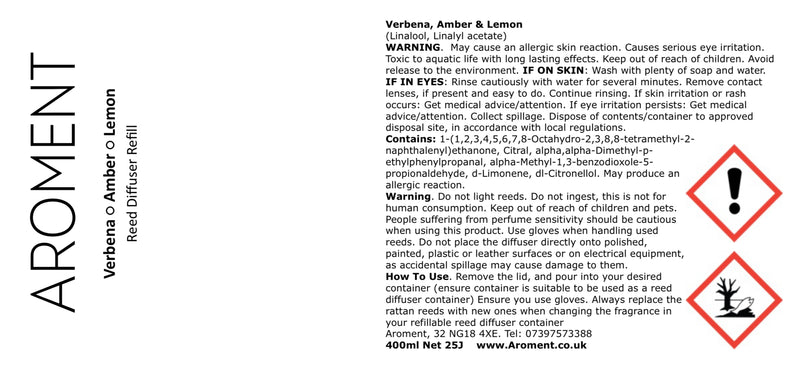 Verbena, Amber & Lemon