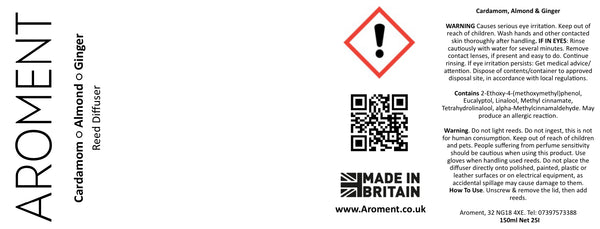 Cardamom, Almond & Ginger - already updated clp labels 3/9/25 - AROMENT