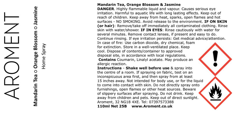 Mandarin Tea, Orange Blossom & Jasmine - AROMENT