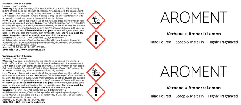 Verbena, Amber & Lemon