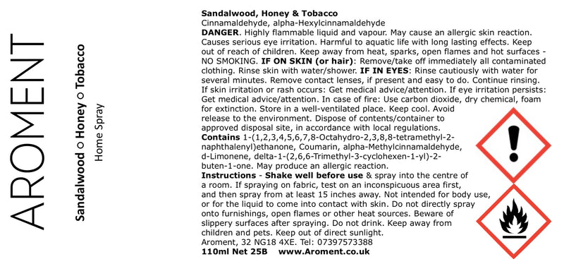 Sandalwood, Honey & Tobacco - AROMENT
