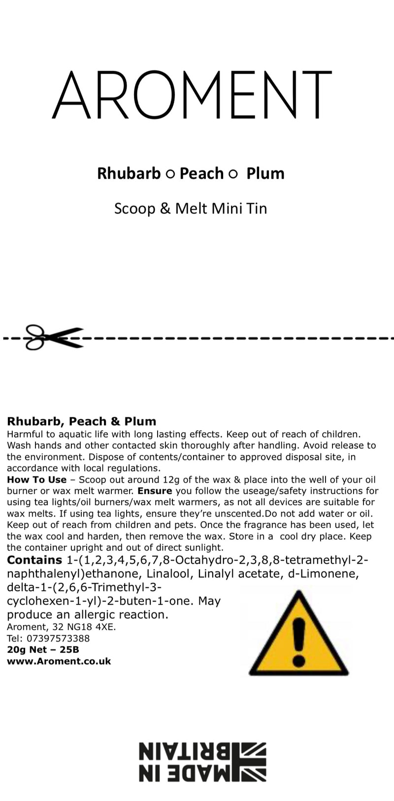 Rhubarb, Peach & Plum