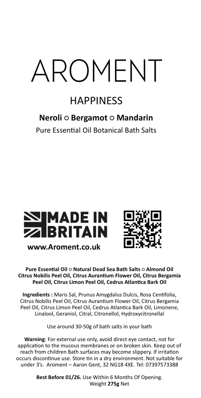Botanical Bath Salts • Pure Essential Oil • Discontinued • Best Before Jan 2026